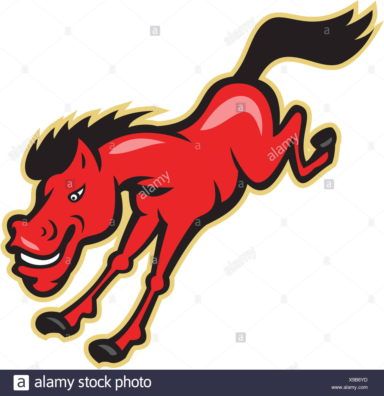 1300x1339 Red Horse Jumping Cartoon Stock Photos Amp Red Horse Jumping Cartoon