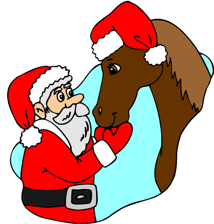 716x750 Christmas Horses Clipart