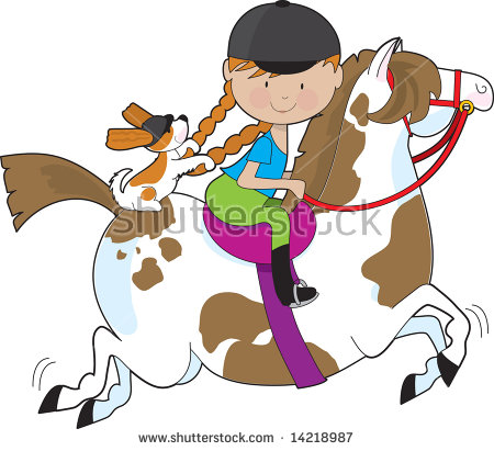 450x411 Horse Riding Clipart Child