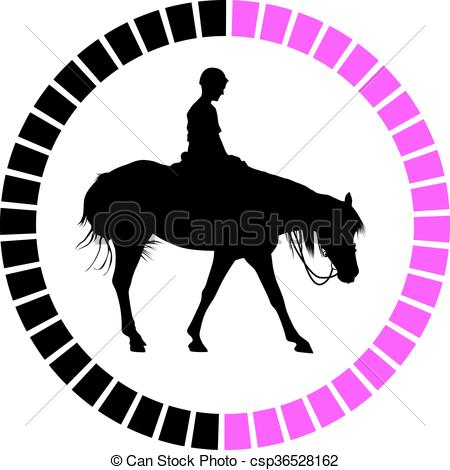450x470 Horse Riding School Clip Art Vector