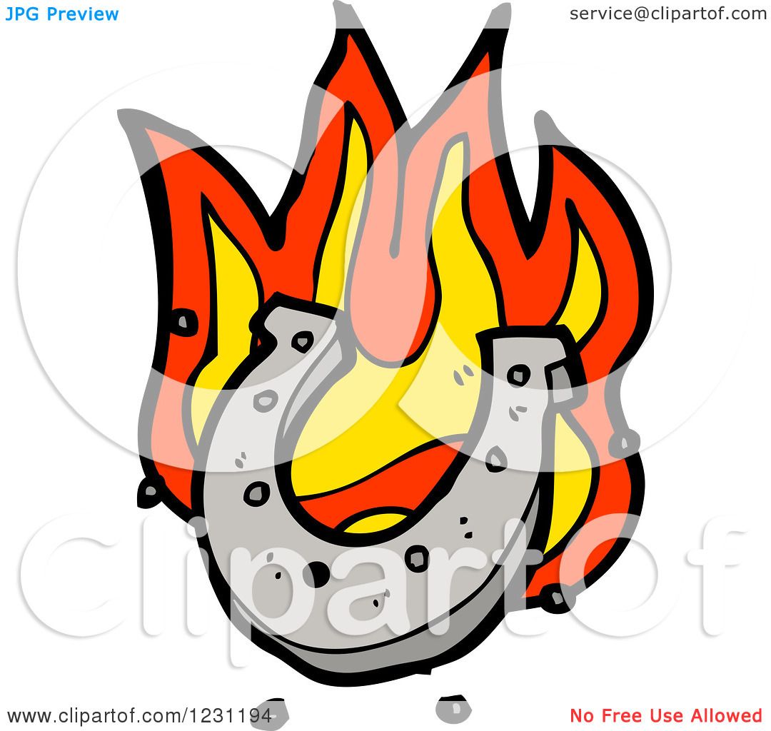 1080x1024 Clipart Of A Flaming Horseshoe