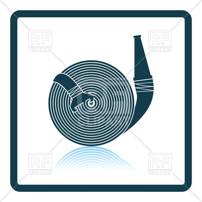 400x400 Shadow Reflection Design Of Fire Hose Icon Royalty Free Vector