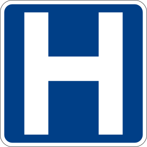 300x300 Hospital Sign Clip Art