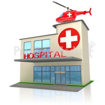 400x400 Medical Hospital Building Powerpoint Clip Art Stick Figures
