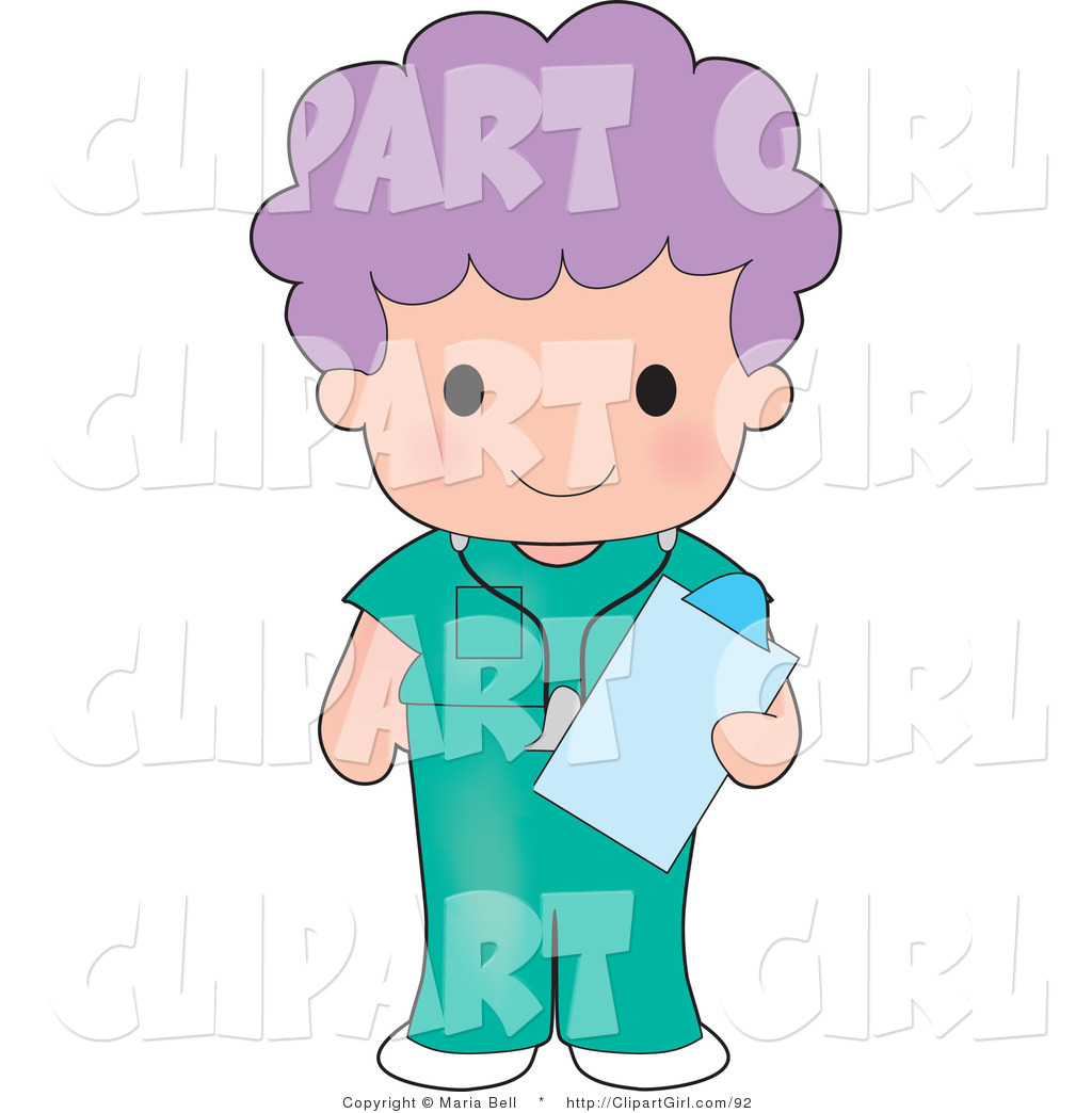 1024x1044 Shift Clipart Clip Art Of A Female Purple Haired Medical Nurse
