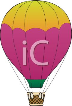 240x350 Cartoon Hot Air Balloon