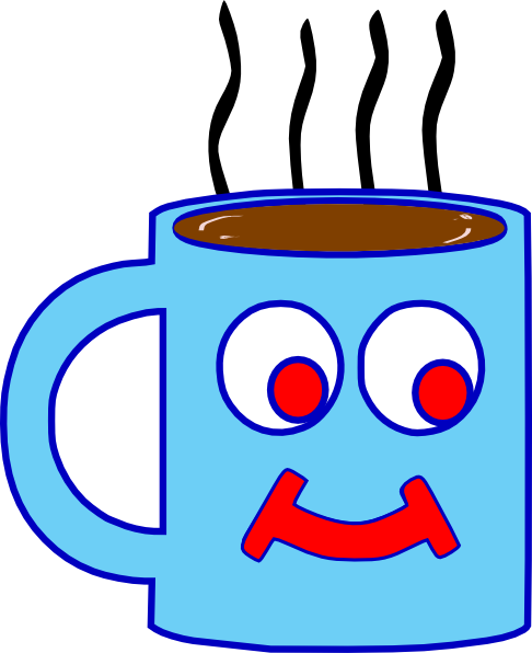 486x596 Blue Hot Chocolate Cup Clip Art