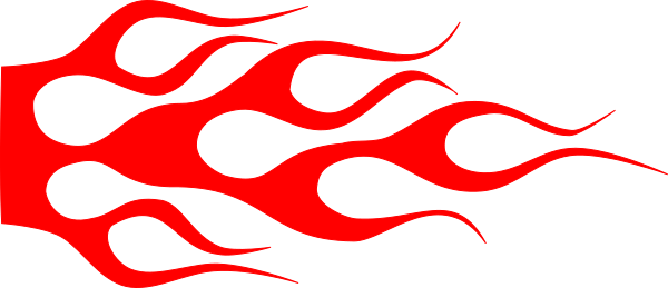 600x259 Hot Rod Red Racing Flame Clip Art