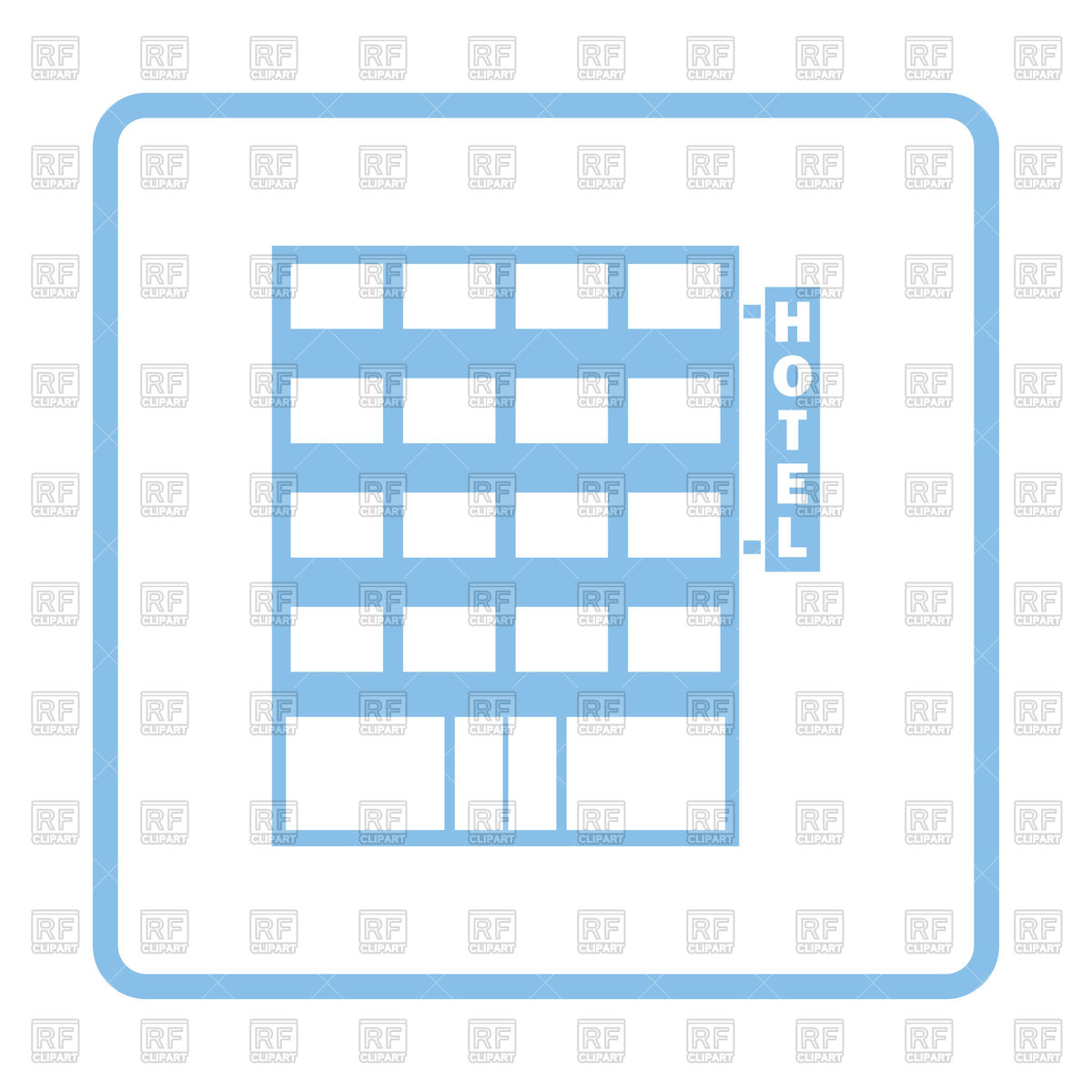 1200x1200 Hotel Building Icon Royalty Free Vector Clip Art Image