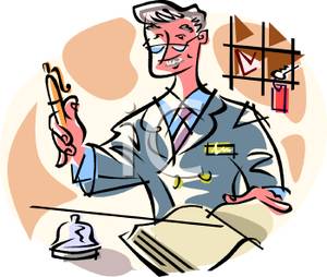 300x254 Desk Clerk At A Hotel