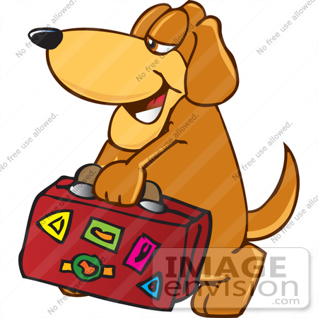 450x450 Clip Art Graphic Of A Cute Brown Hound Dog Cartoon Character