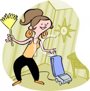 296x300 Woman Cleaning Her House