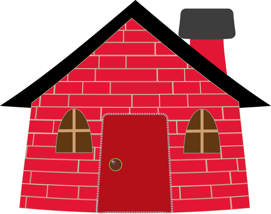 Домики поросят рисование. Кирпичный домик для детей. Красный домик. Домик рисунок. Домик рисунок для детей.