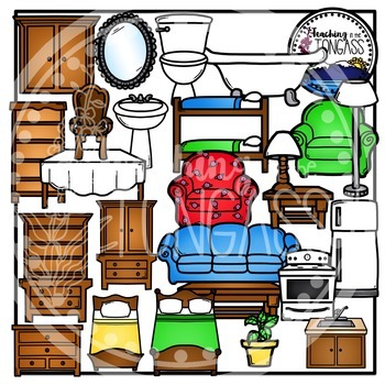350x350 Rooms Of The House Clipart Teaching Resources Teachers Pay Teachers