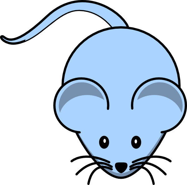 600x592 Light Blue Mouse Clip Art