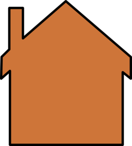 270x299 Orange House Clip Art