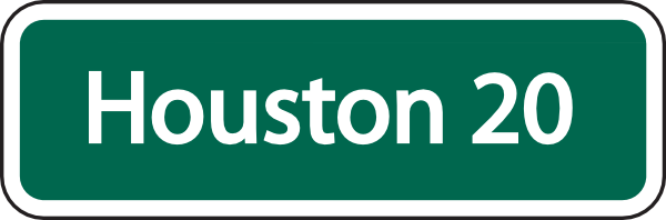 600x198 Houston Distance Traffic Sign Clip Art