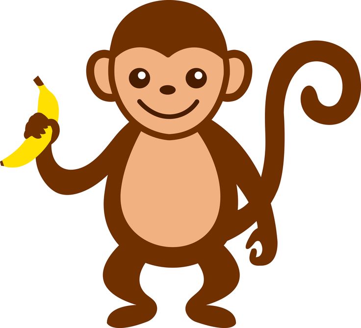 736x669 Simple Monkey Clipart