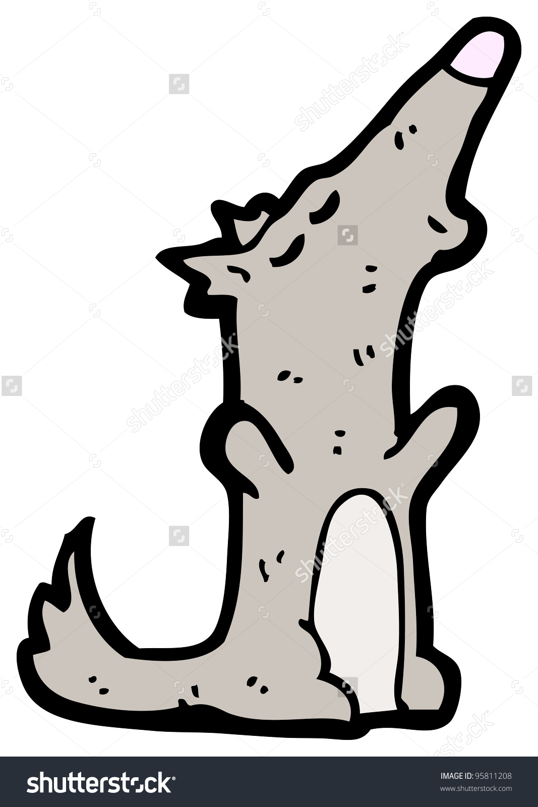1067x1600 Cute Howling Werewolf Clipart