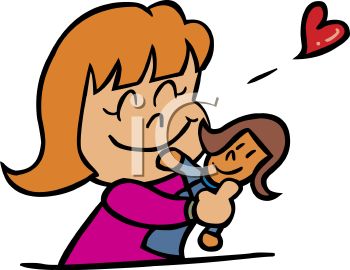 350x270 Little Girl Hugging Her Doll