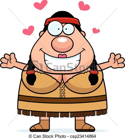 422x470 Cartoon Native American Hug. A Cartoon Illustration Of A Clip