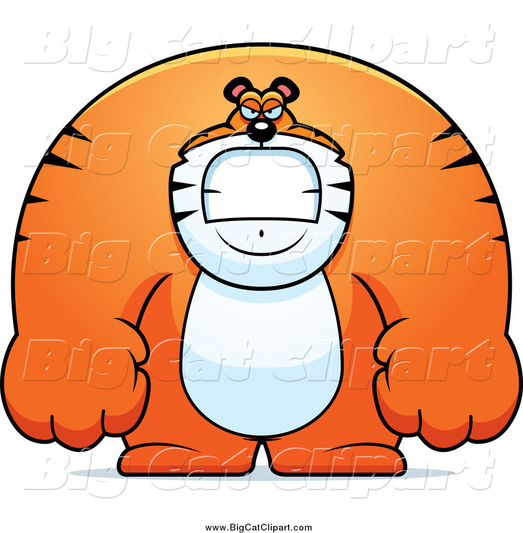 1024x1044 Big Cat Cartoon Vector Clipart Of A Angry Huge Tiger By Cory
