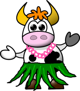 261x297 Hula Cow Clip Art