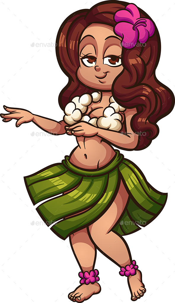 590x1019 Hawaiian Hula Dancer By Memoangeles Graphicriver