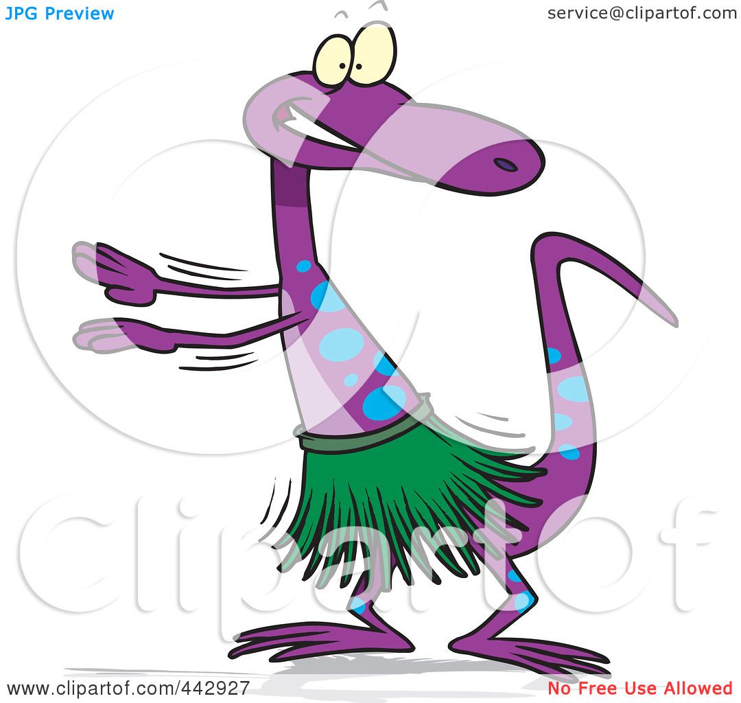 1080x1024 Royalty Free (Rf) Clip Art Illustration Of A Cartoon Gecko Hula