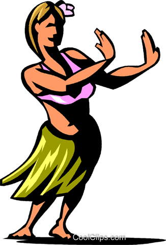 326x480 Hula Dancer Royalty Free Vector Clip Art Illustration Vc015578