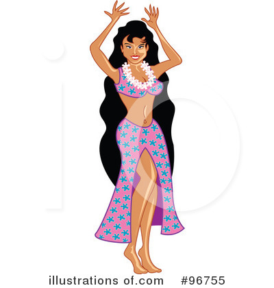 400x420 Hula Girl Clipart