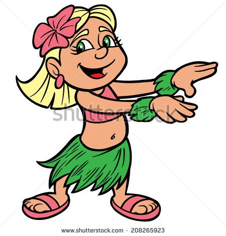 450x470 Deluxe Cartoon Hula Girl 9