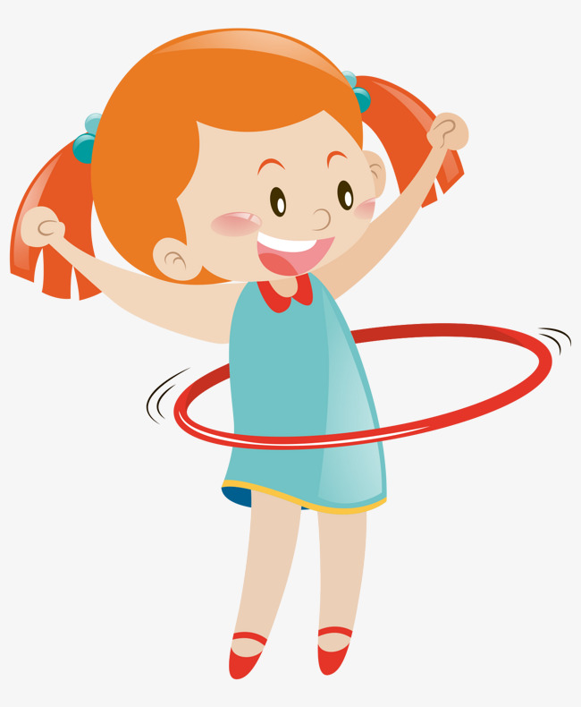 650x790 Cartoon Hand Painted Hula Hoop Girl, Cartoon Characters, Hand