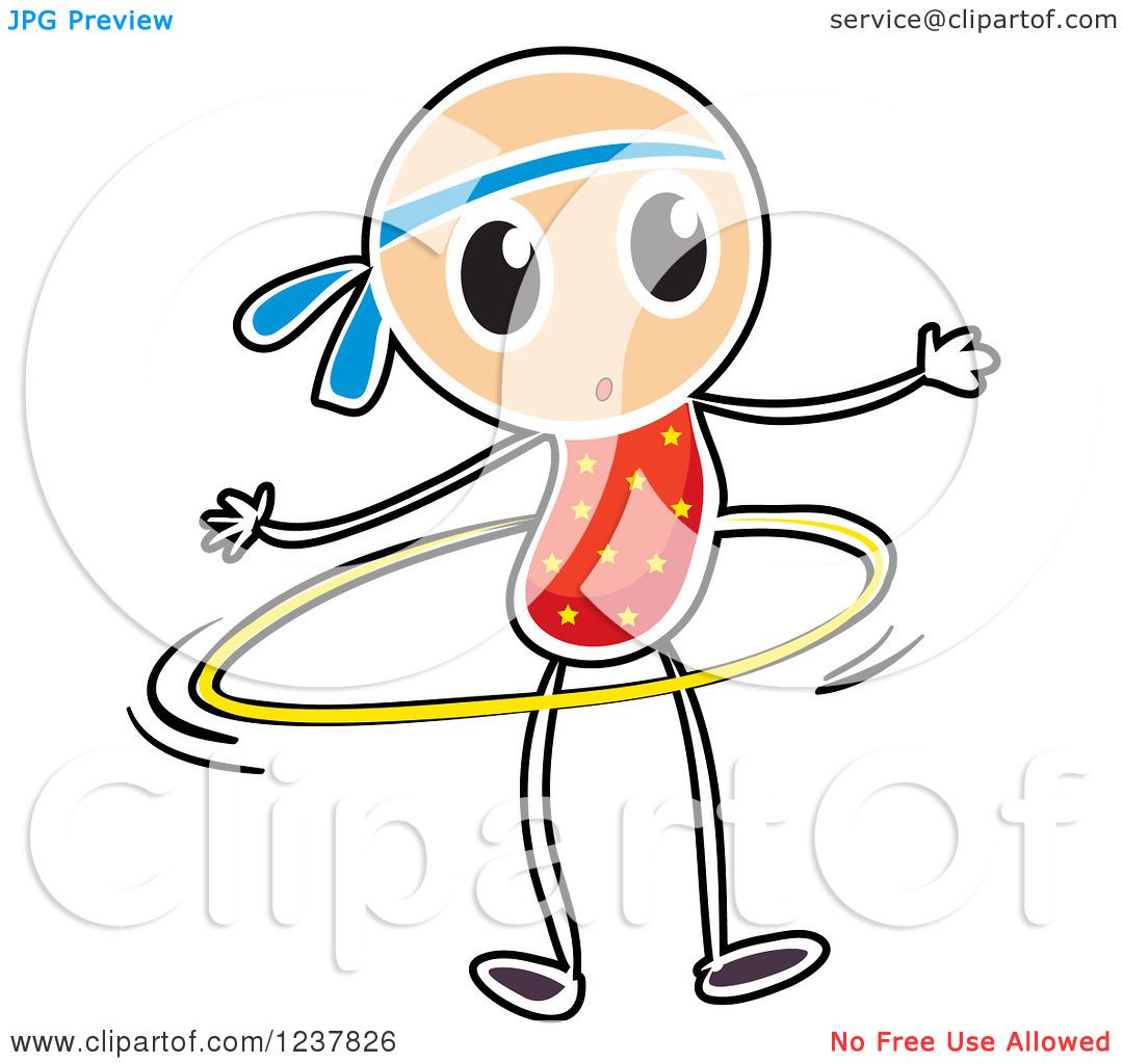 1080x1024 Clipart Of A Stick Girl Exercising With A Hula Hoop