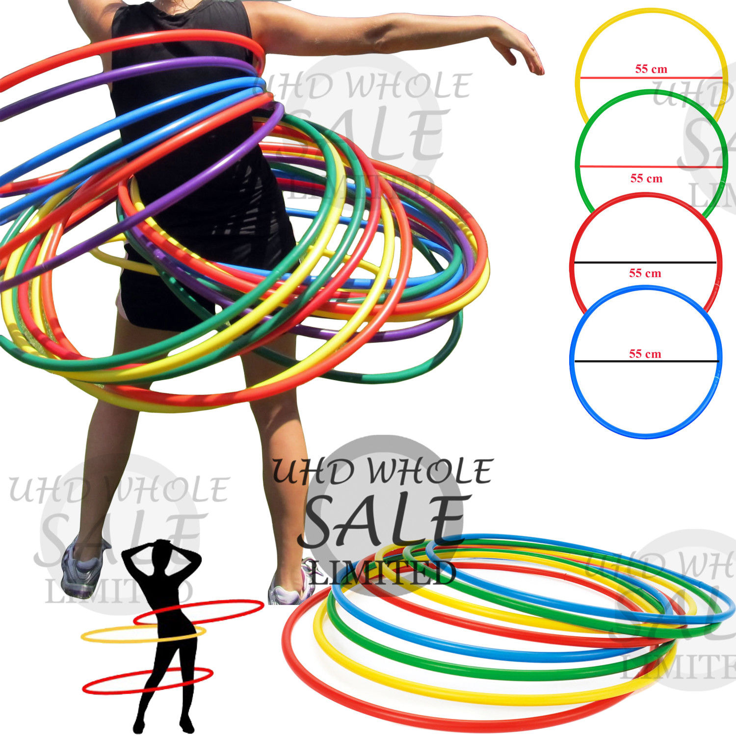1500x1500 Kids Hula Hoops Children Adult Indoor Outdoor Fun Solid Color