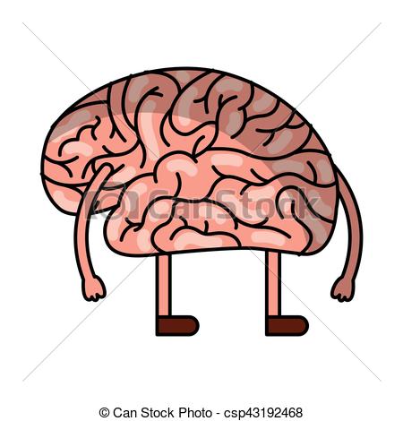 450x470 Brain Human Kawaii Character Vector Illustration Design.