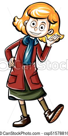 235x470 Drafting Human Character For Teenage Girl Illustration Vector Clip