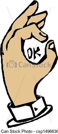 205x470 Human Okay Hand Sign Clip Art Vector