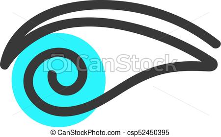 450x280 Simple Eye Blue Logo. Concept Of Human, Security, Find, Eps