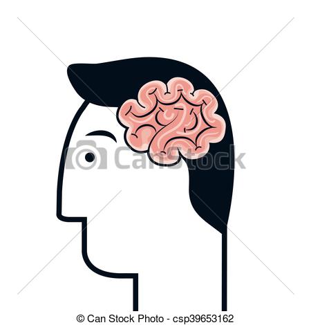 450x470 Head Human Profile Think Icon Vector Illustration, Eps10 Clip Art