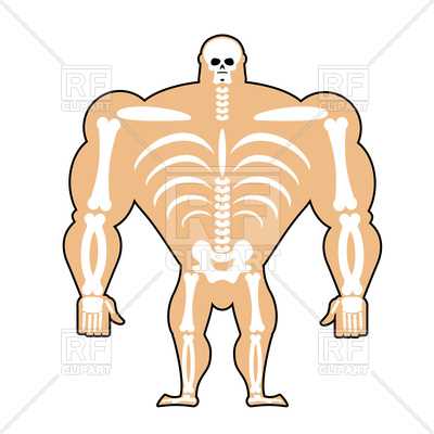 400x400 Skeleton Of Man Royalty Free Vector Clip Art Image