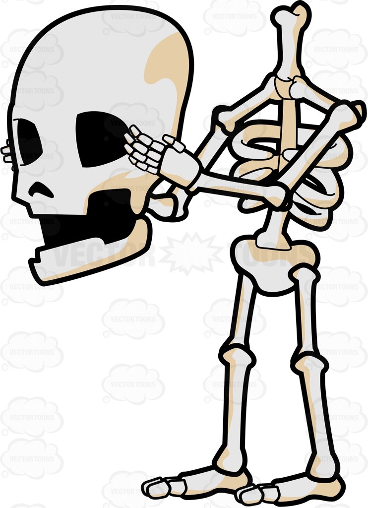 742x1024 Skull Man Clipart