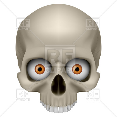 400x400 Freaky Human Skull With Bulbs Of Eye Royalty Free Vector Clip Art