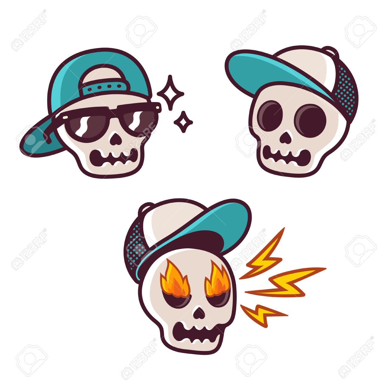 1300x1300 Skull Clipart Cool Cartoon