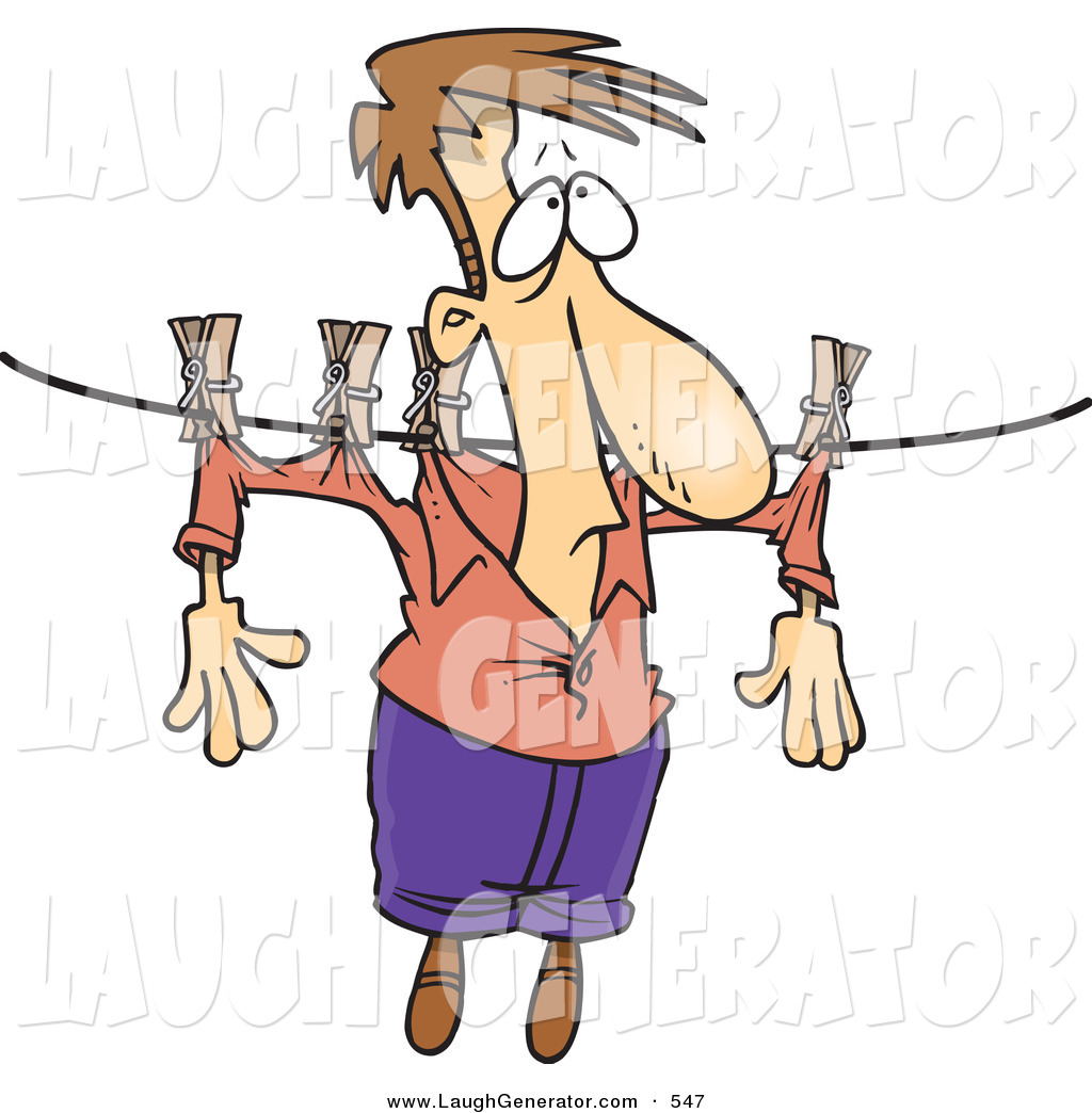 1024x1044 Humorous Clip Art Of A Caucasian Man Hanging On A Clothes Line
