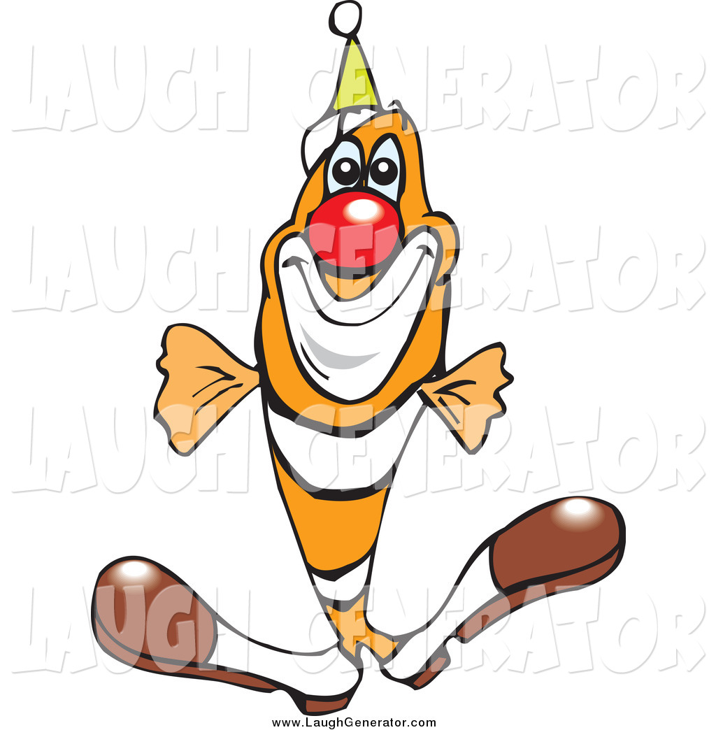 1024x1044 Humorous Clip Art Of A Clowny Clown Fish By Dennis Holmes Designs