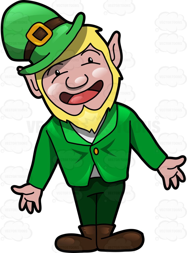 759x1024 A Merry Leprechaun Having Fun Cartoon Clipart Vector Toons