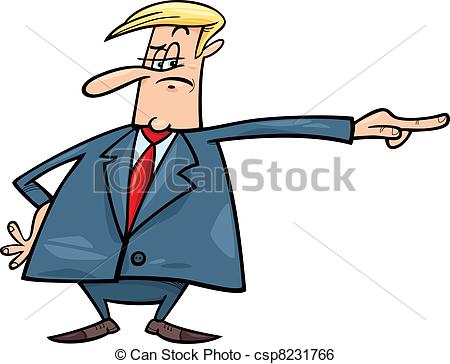 450x364 Cartoon Humorous Illustration Of Angry Boss Firing Somebody Clip