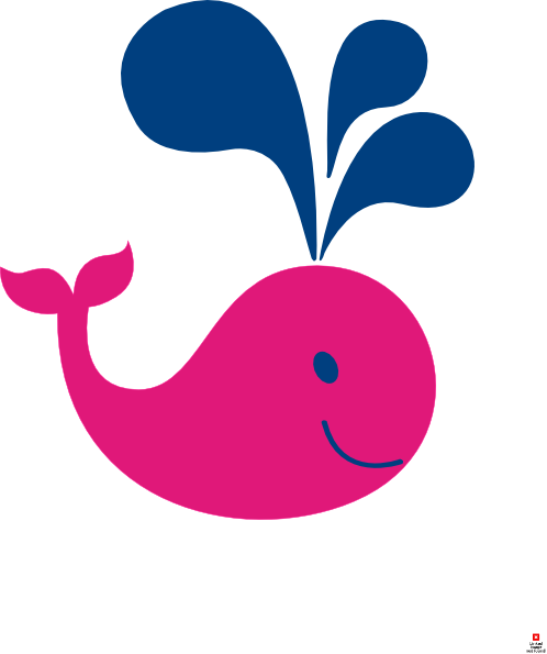 498x595 Collection Of Pink Baby Whale Clipart High Quality, Free