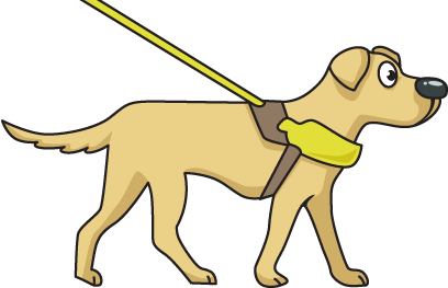 408x263 Clipart Of Guide Dogs